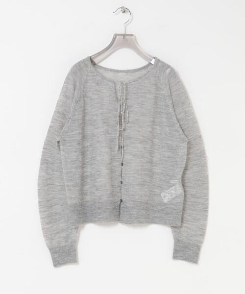 URBAN RESEARCH（アーバンリサーチ）の「ヘアリーショートカーディガン（カーディガン/ボレロ・レディース・ブラウン系その他/オフホワイト/ライトグレー・FREE）」の5枚目の写真