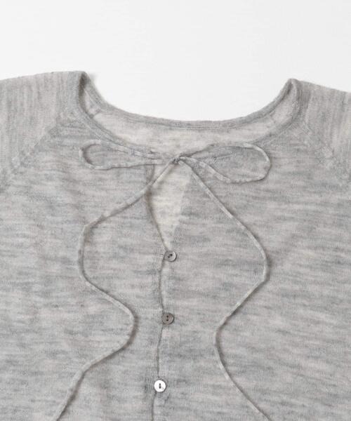 URBAN RESEARCH（アーバンリサーチ）の「ヘアリーショートカーディガン（カーディガン/ボレロ・レディース・ブラウン系その他/オフホワイト/ライトグレー・FREE）」の4枚目の写真