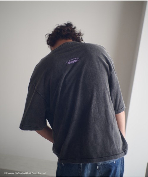 ADAM PATEK(アダムパテック)の「ADAMPATEK/Frankenstein face print T/フランケンシュタインフェイスプリントコラボTシャツ(AP2524017)(Tシャツ/カットソー・レディース・パープル/グリーン・1/2)」の7枚目の写真