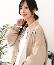 fort point（フォーポイント）の「【C-FORT POINT/フォートポイント】スウェードポンチ フライトジャケット（ミリタリージャケット）」