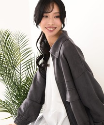 fort point（フォーポイント）の「【C-FORT POINT/フォートポイント】スウェードポンチ フライトジャケット（ミリタリージャケット）」