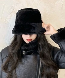 shoppinggo（ショッピングゴー）の「バケットハット ファー 帽子 レディース おしゃれ 秋冬 ふわふわ（ハット）」