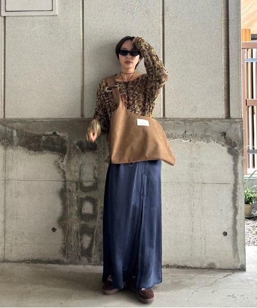 Ameri（アメリ）の「CABLE PATTERN DAMAGE LOOSE KNIT（ニット