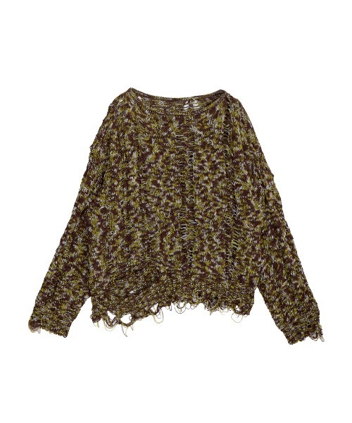 セール】CABLE PATTERN DAMAGE LOOSE KNIT（ニット/セーター）｜Ameri