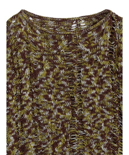 Ameri（アメリ）の「CABLE PATTERN DAMAGE LOOSE KNIT（ニット