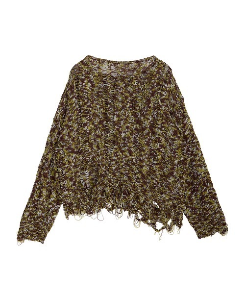 Ameri(アメリ)の「CABLE PATTERN DAMAGE LOOSE KNIT(ニット/セーター・レディース・ブラック/カーキ/ピンク・FREE)」の18枚目の写真