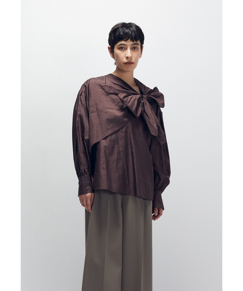 1er Arrondissement(プルミエアロンディスモン)の「シルクボウタイブラウス(シャツ/ブラウス・レディース・グリーン系その他4/ブラウン系その他5・36/38)」の1枚目の写真