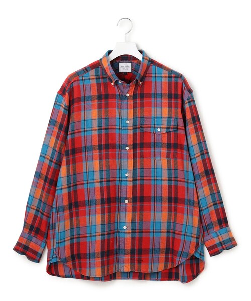 J.PRESS YORK STREET(ジェイプレスヨークストリート)の「【UNISEX】フランネルボタンダウン シャツ(シャツ/ブラウス・メンズ・オレンジ系3/レッド系3・LARGE/MEDIUM/SMALL)」の15枚目の写真