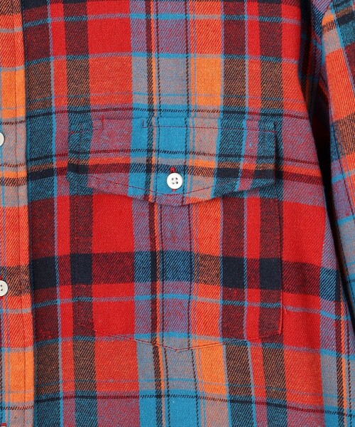 J.PRESS YORK STREET(ジェイプレスヨークストリート)の「【UNISEX】フランネルボタンダウン シャツ(シャツ/ブラウス・メンズ・オレンジ系3/レッド系3・LARGE/MEDIUM/SMALL)」の9枚目の写真