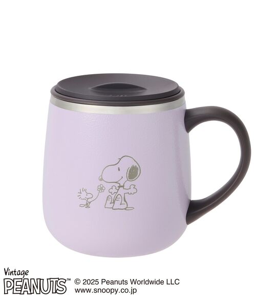 BRUNO(ブルーノ)の「PEANUTS蓋つきステンレスマグshort(グラス/マグカップ/タンブラー・レディース・パープル/ミント・フリ-)」の2枚目の写真