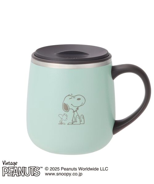 BRUNO(ブルーノ)の「PEANUTS蓋つきステンレスマグshort(グラス/マグカップ/タンブラー・レディース・パープル/ミント・フリ-)」の1枚目の写真