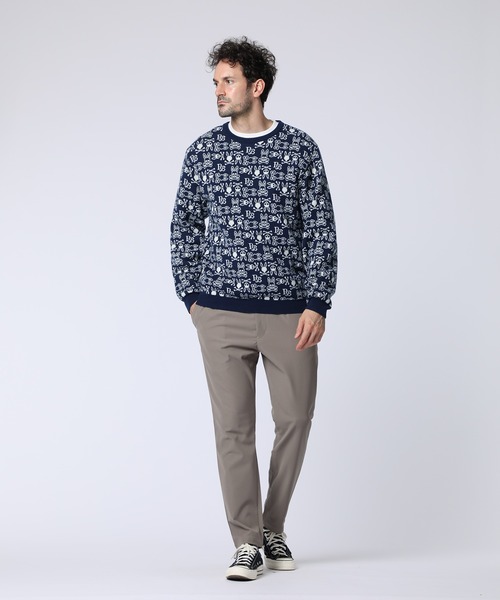 Psycho Bunny（サイコバニー）の「オリジナルジャガード クルーネック総柄ニット（ニット/セーター・メンズ・ライトグレー/ネイビー/バーガンディー・MEDIUM/X-LARGE/LARGE）」の5枚目の写真