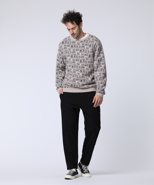 Psycho Bunny（サイコバニー）の「オリジナルジャガード クルーネック総柄ニット（ニット/セーター・メンズ・ライトグレー/ネイビー/バーガンディー・MEDIUM/X-LARGE/LARGE）」の19枚目の写真