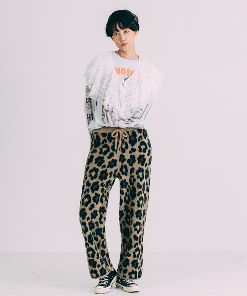 Freada（フリーダ）の「Freada/フリーダ DOG PHOTO/ドッグ フォトプリント ロンT（Tシャツ/カットソー・レディース・グレー/ブラック/ホワイト・ONE SIZE）」の8枚目の写真