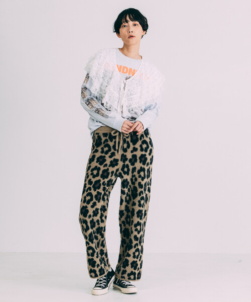 Freada（フリーダ）の「Freada/フリーダ DOG PHOTO/ドッグ フォトプリント ロンT（Tシャツ/カットソー・レディース・グレー/ブラック/ホワイト・ONE SIZE）」の9枚目の写真