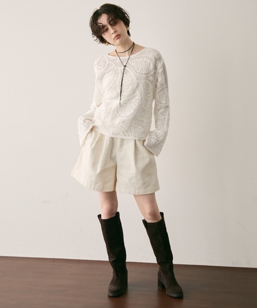 ベルト付きコーデュロイショートパンツ（その他パンツ）｜Trish