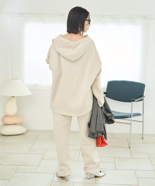 FREAK'S STORE(フリークスストア)の「限定展開 ポンチ スウェット パンツ(セットアップ対応)(スウェットパンツ・レディース・ナチュラル/グレー/チャコールグレー/ブラック・SMALL/MEDIUM)」の10枚目の写真