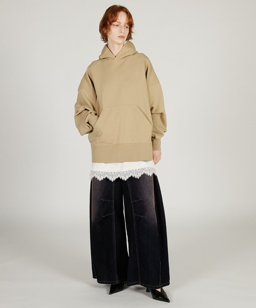 PRANK PROJECT(プランクプロジェクト)の「オーバーフォルムフーディ / Over Form Hoodie(パーカー・レディース・グレイッシュベージュ/チャコールグレー/ライトグレー・FREE)」の8枚目の写真