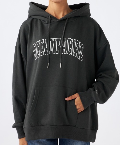 Ocean Pacific（オーシャンパシフィック）の「【OP:オーピー】ロゴスウェットパーカー/プルオーバーパーカーフーディー（パーカー・メンズ・ヘザーグレー/グリーン/アイボリー/チャコール/ベージュ・X-LARGE/MEDIUM/LARGE）」の4枚目の写真