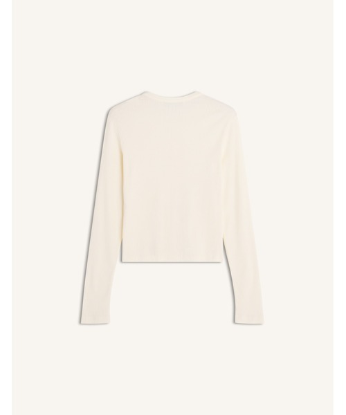 Maison Kitsune(メゾンキツネ)の「RIBBED BABY FOX CARDIGAN(カーディガン/ボレロ・レディース・ブラック/ワインレッド/オフホワイト・XS/S/M/L)」の5枚目の写真