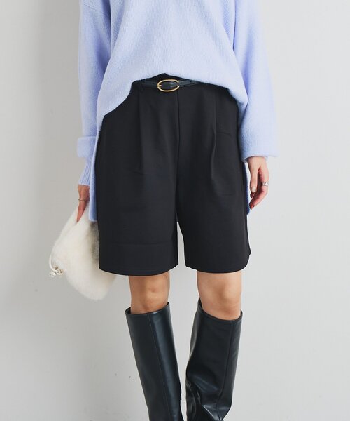 un dix cors(アンディコール)の「《大人カジュアルなムードに》ダンボールハーフパンツ(その他パンツ・レディース・チャコールグレー/ブラック・FREE)」の4枚目の写真