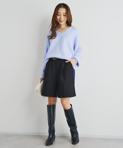 un dix cors(アンディコール)の「《大人カジュアルなムードに》ダンボールハーフパンツ(その他パンツ・レディース・チャコールグレー/ブラック・FREE)」の8枚目の写真