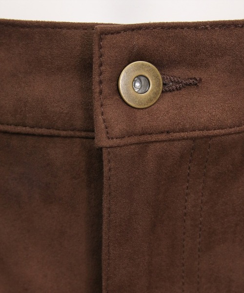 clear（クリア）の「フェイクスエードリボン付きカーゴミニスカート［ガーリー カジュアル 着回し力抜群］（スカート・レディース・ベージュ/ブラウン/ピンク・S/M）」の11枚目の写真