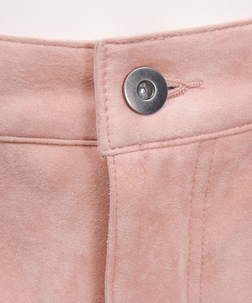 clear（クリア）の「フェイクスエードリボン付きカーゴミニスカート［ガーリー カジュアル 着回し力抜群］（スカート・レディース・ベージュ/ブラウン/ピンク・S/M）」の13枚目の写真