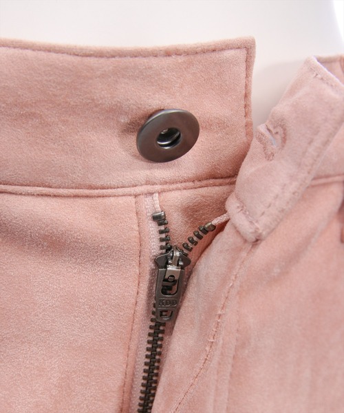 clear（クリア）の「フェイクスエードリボン付きカーゴミニスカート［ガーリー カジュアル 着回し力抜群］（スカート・レディース・ベージュ/ブラウン/ピンク・S/M）」の21枚目の写真