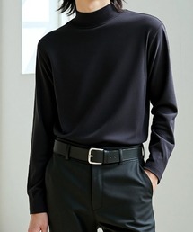 BENUSTA（ベヌスタ）の「A'GEM/9 × .kom 『BENUSTA /ベヌスタ』Mock Neck Basic Long Sleeve Tee /モックネックベーシックロングスリーブカットソー（Tシャツ/カットソー）」