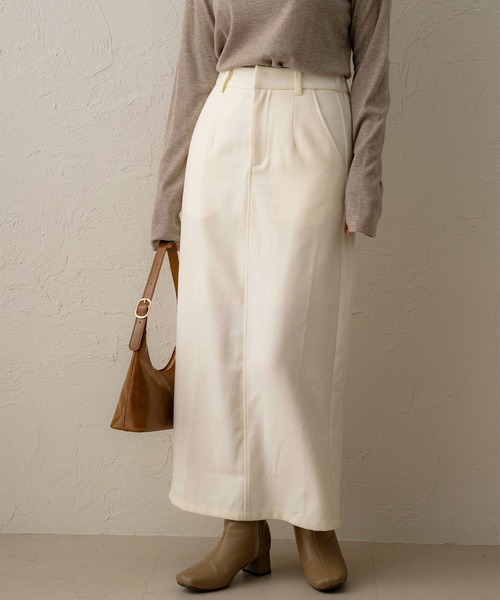 NOAHL（ノアル）の「【NOAHL】起毛ツイルナロースカート（スカート・レディース・ブラック/アイボリー/ブラウン・FREE）」の16枚目の写真