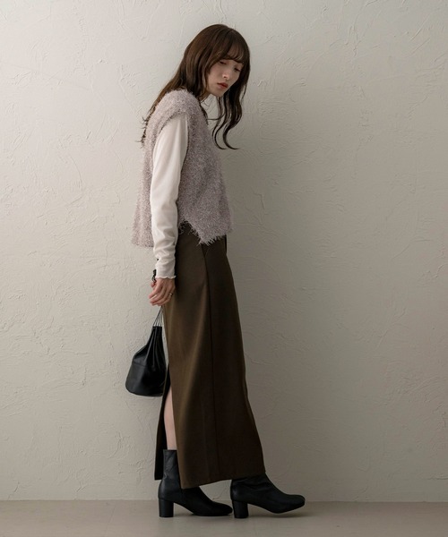 NOAHL（ノアル）の「【NOAHL】起毛ツイルナロースカート（スカート・レディース・ブラック/アイボリー/ブラウン・FREE）」の20枚目の写真