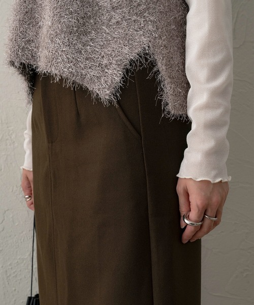 NOAHL（ノアル）の「【NOAHL】起毛ツイルナロースカート（スカート・レディース・ブラック/アイボリー/ブラウン・FREE）」の21枚目の写真