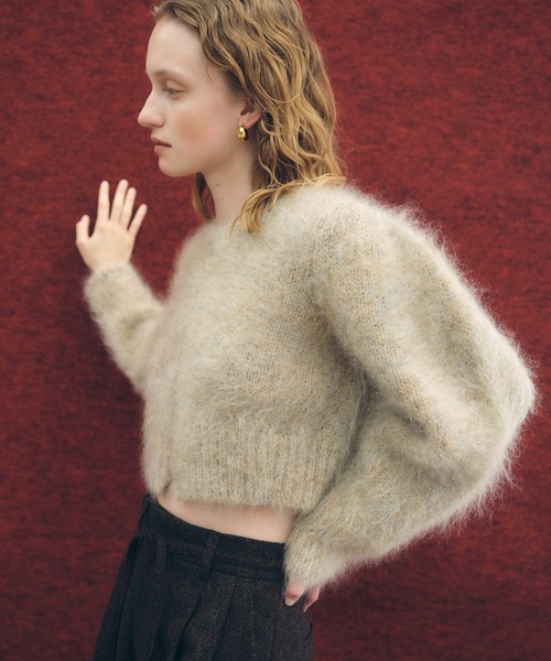 EMOELLE】モヘアファーボレロカーディガン（カーディガン/ボレロ