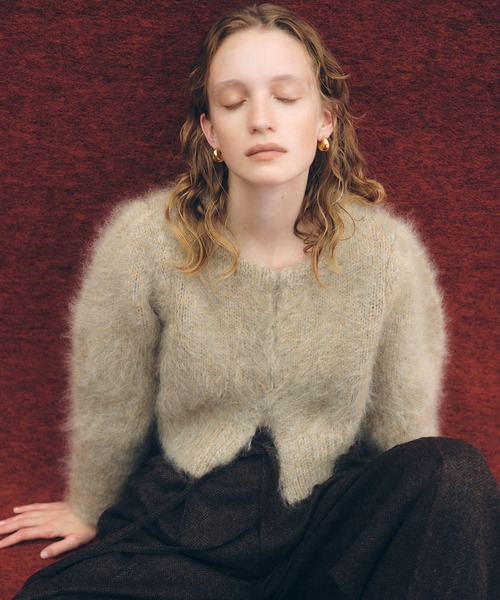 EMOELLE】モヘアファーボレロカーディガン（カーディガン/ボレロ