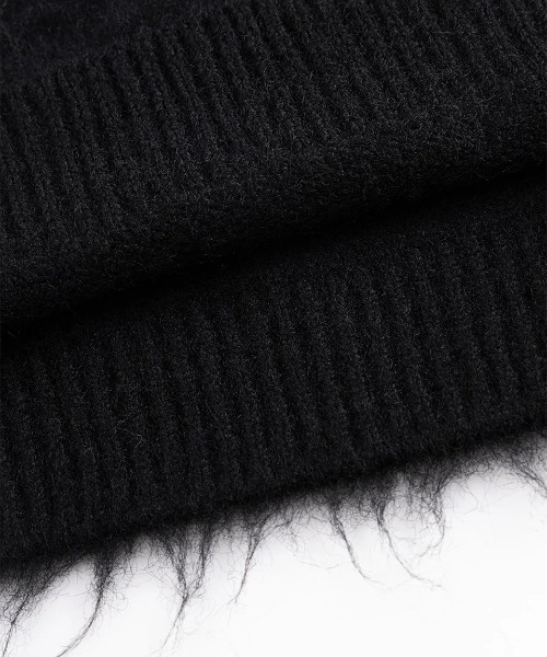 ジェントルイス Neck Pierce Shaggy Knit M ブラック Neck Pierce Shaggy Knit – Jent Louis