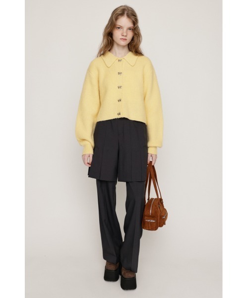 SLY(スライ)の「LAYERED RELAX SLACKS レイヤード リラックス スラックス 秋服 冬服(スラックス・レディース・ブラック/杢グレー・1/2)」の8枚目の写真
