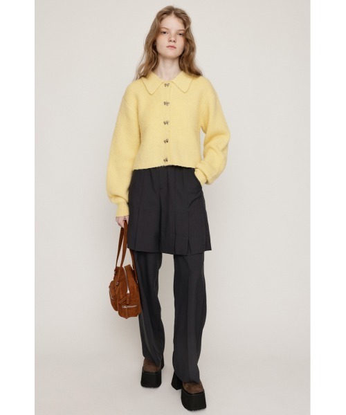 SLY(スライ)の「LAYERED RELAX SLACKS レイヤード リラックス スラックス 秋服 冬服(スラックス・レディース・ブラック/杢グレー・1/2)」の9枚目の写真