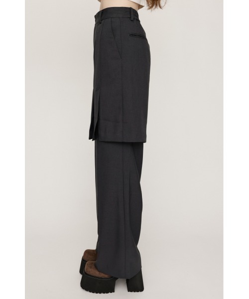 SLY(スライ)の「LAYERED RELAX SLACKS レイヤード リラックス スラックス 秋服 冬服(スラックス・レディース・ブラック/杢グレー・1/2)」の12枚目の写真
