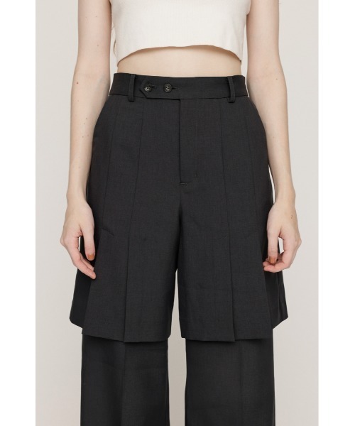 SLY(スライ)の「LAYERED RELAX SLACKS レイヤード リラックス スラックス 秋服 冬服(スラックス・レディース・ブラック/杢グレー・1/2)」の14枚目の写真