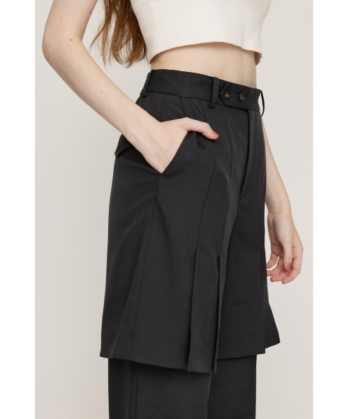 SLY(スライ)の「LAYERED RELAX SLACKS レイヤード リラックス スラックス 秋服 冬服(スラックス・レディース・ブラック/杢グレー・1/2)」の16枚目の写真