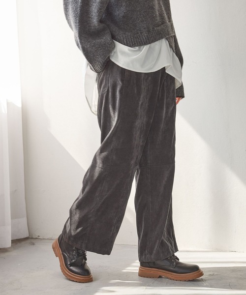 niko and...（ニコアンド）の「2WAYゆるっとベルトパンツ（その他パンツ・レディース・ライトグレー/モカ/チャコール/ブルー・MEDIUM/LARGE）」の2枚目の写真