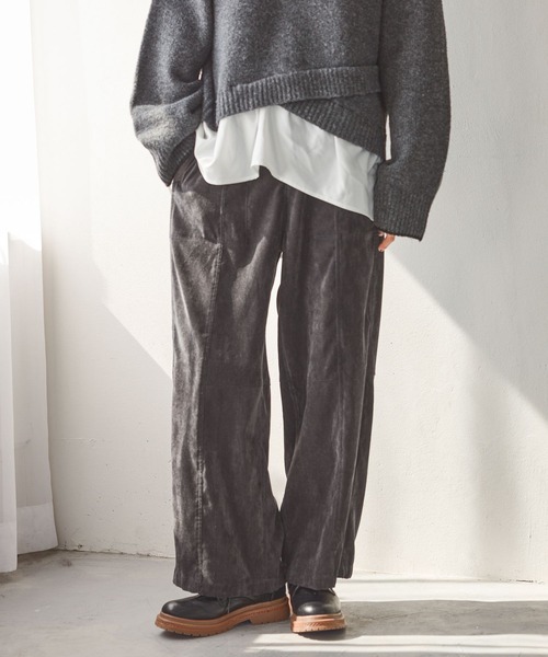 niko and...（ニコアンド）の「2WAYゆるっとベルトパンツ（その他パンツ・レディース・ライトグレー/モカ/チャコール/ブルー・MEDIUM/LARGE）」の10枚目の写真