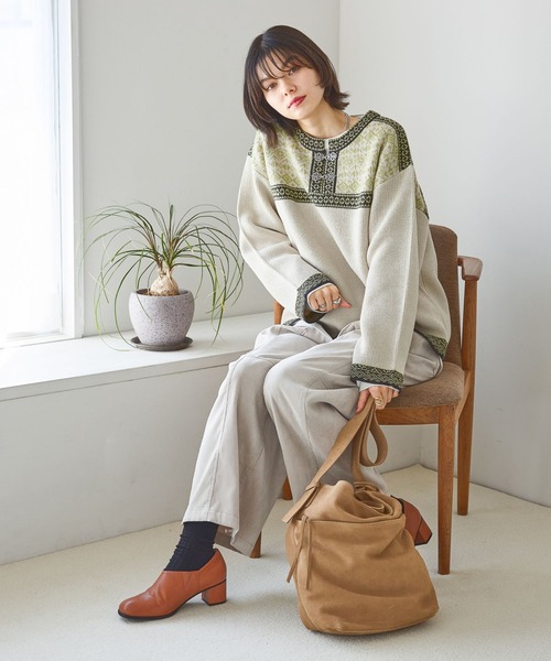 niko and...（ニコアンド）の「2WAYゆるっとベルトパンツ（その他パンツ・レディース・ライトグレー/モカ/チャコール/ブルー・MEDIUM/LARGE）」の6枚目の写真