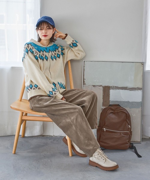 niko and...（ニコアンド）の「2WAYゆるっとベルトパンツ（その他パンツ・レディース・ライトグレー/モカ/チャコール/ブルー・MEDIUM/LARGE）」の12枚目の写真