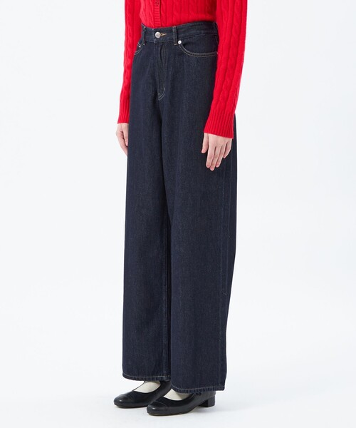 MACKINTOSH PHILOSOPHY（ﾏｯｷﾝﾄｯｼｭ ﾌｨﾛｿﾌｨｰ）の「コットンワイドデニムパンツ（その他パンツ・レディース・ダークネイビー/ブルー・36/38）」の6枚目の写真