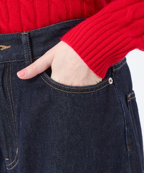 MACKINTOSH PHILOSOPHY（ﾏｯｷﾝﾄｯｼｭ ﾌｨﾛｿﾌｨｰ）の「コットンワイドデニムパンツ（その他パンツ・レディース・ダークネイビー/ブルー・36/38）」の8枚目の写真