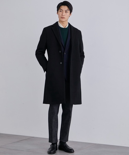 残りわずか》超撥水SUPER140 チェスターコート｜保温 / 撥水 / 毛玉