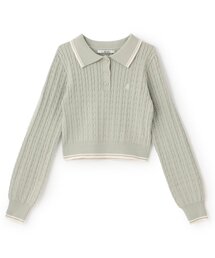 Mi-je（ミジェ）の「コンパクトポロニット【韓国ファッション】（ニット/セーター）」