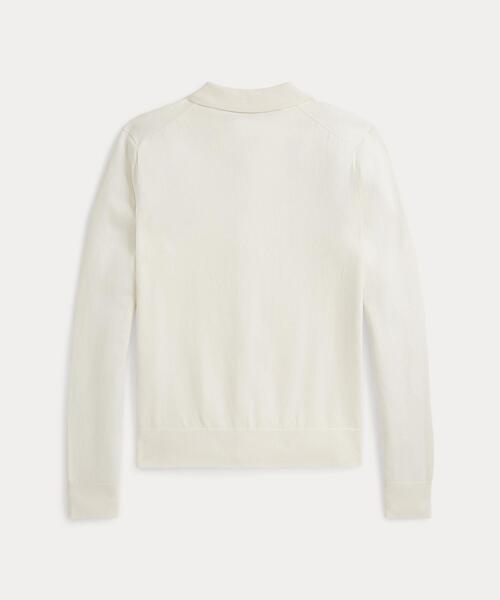 POLO RALPH LAUREN(ポロ ラルフ ローレン)の「ポロカラー ボタンド カーディガン(カーディガン/ボレロ・レディース・ナチュラル・L/M/S/XL/XS/XXS)」の4枚目の写真